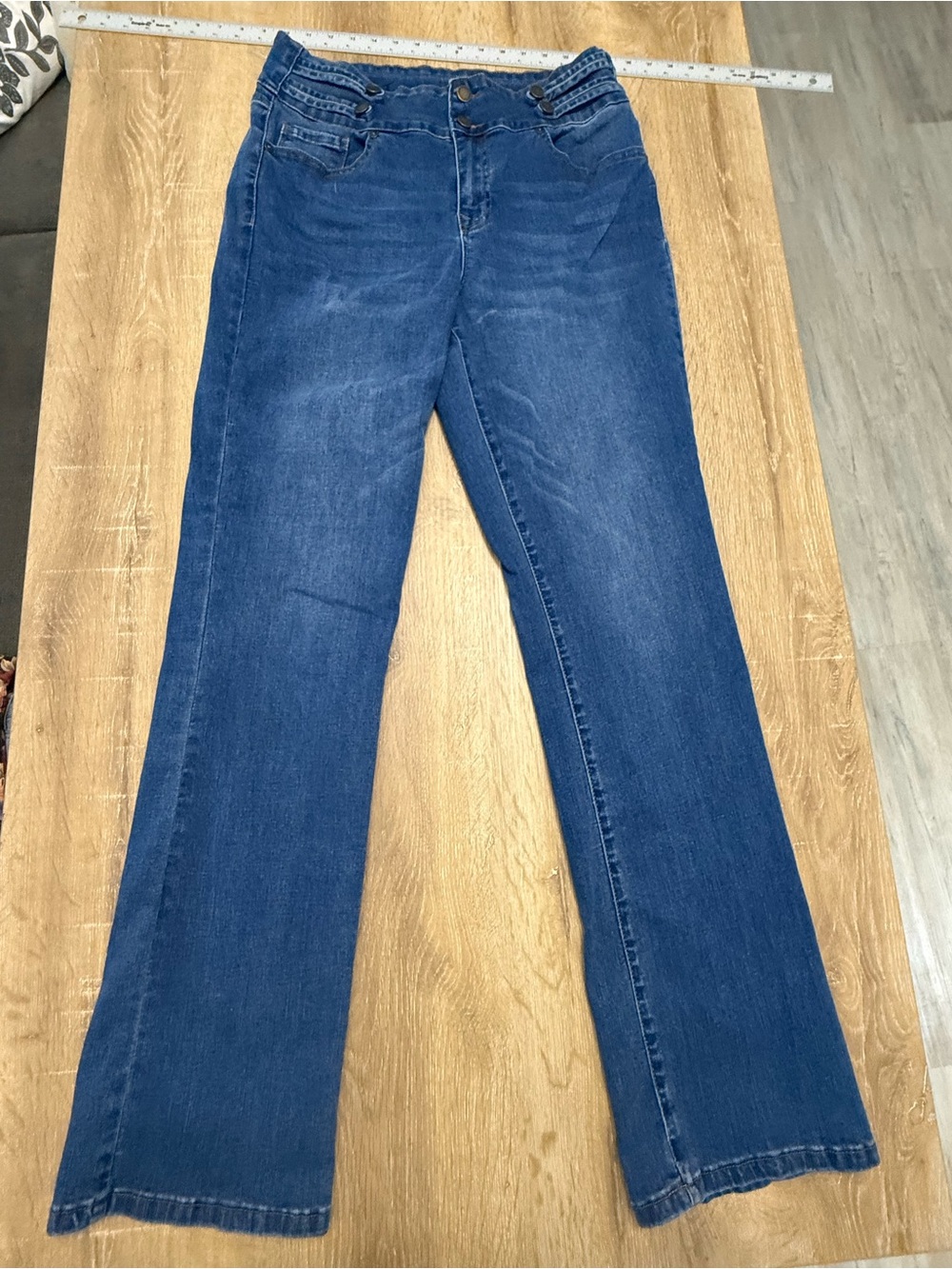DG2 by Diane Gilman Women's Dark Blue Boot Cut Jeans